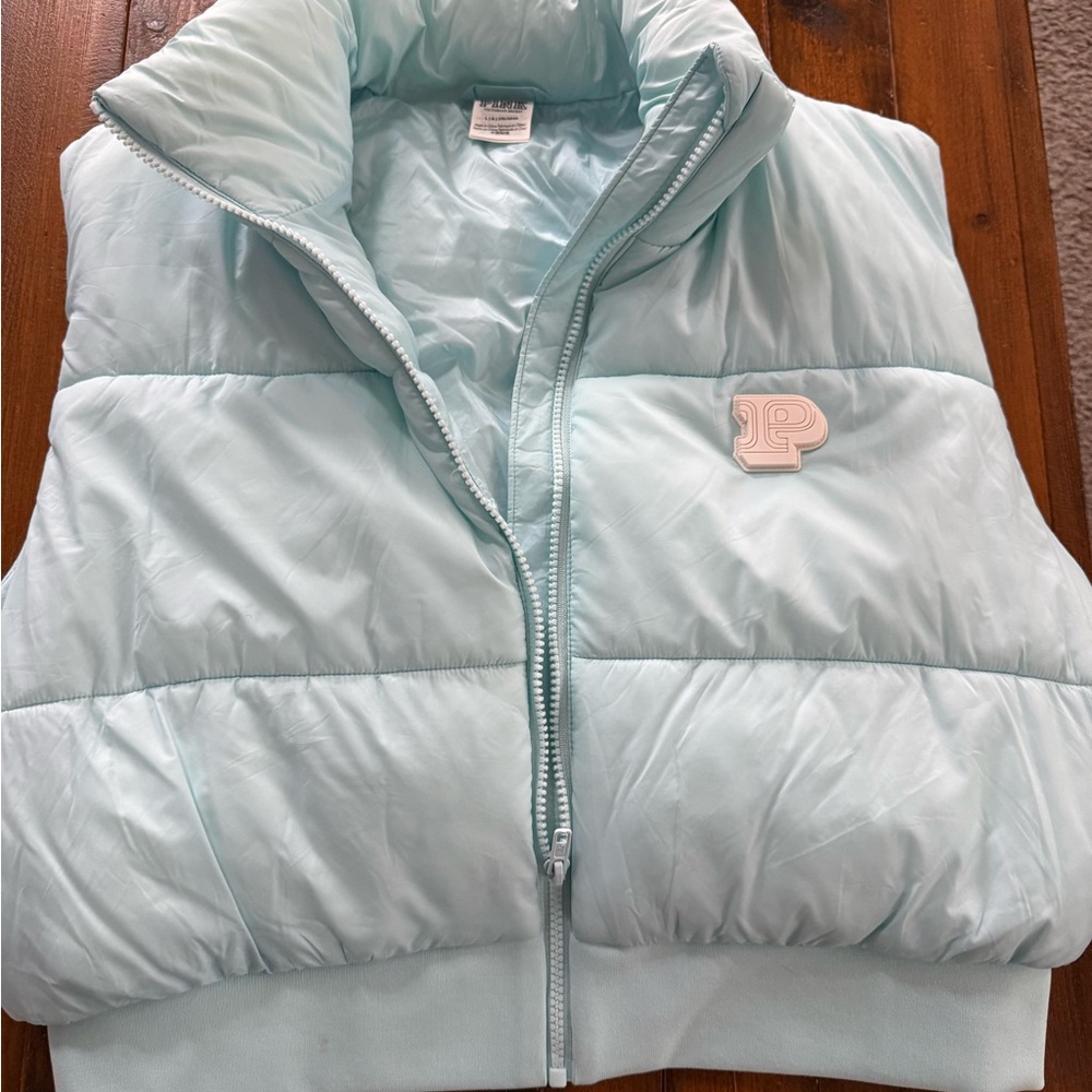 PINK Victoria's Secret Light Blue Puffer Vest